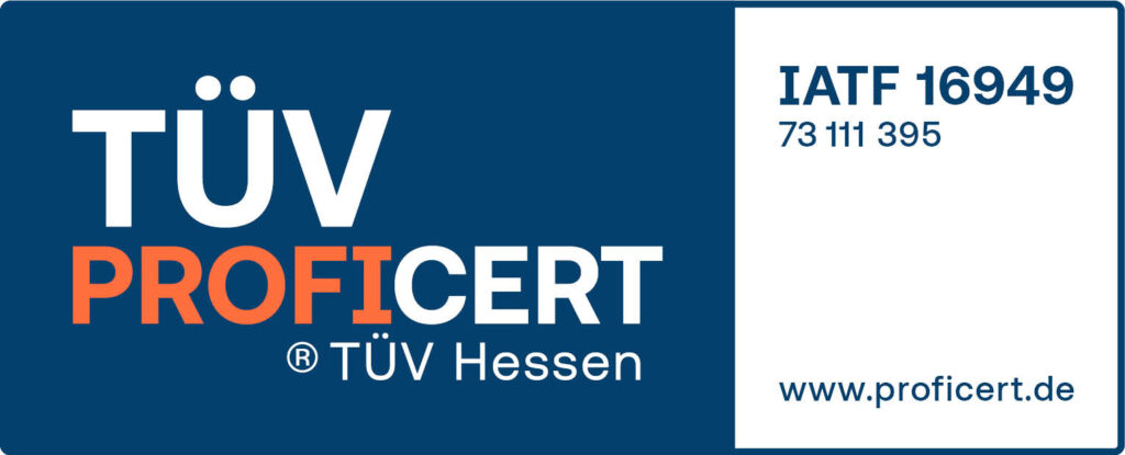 Warenzeichen TÜV Hessen Proficert IATF 16949