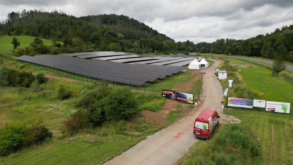 Entrance area for the event "Opening con-pearl solar park"