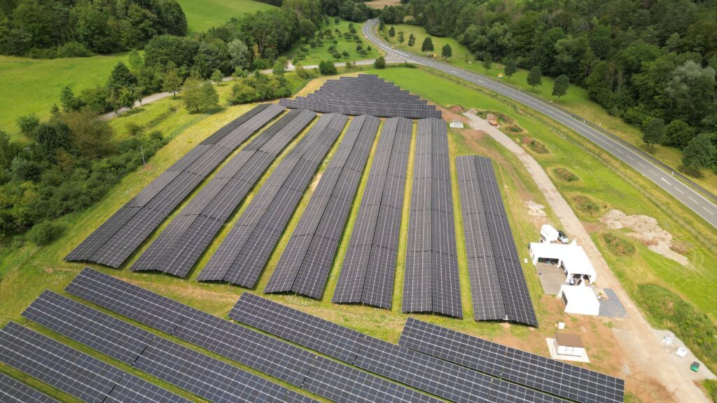 Drone shot of the con-pearl solar park